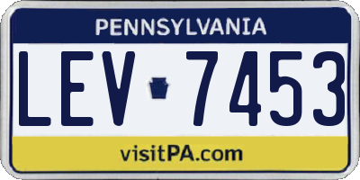 PA license plate LEV7453