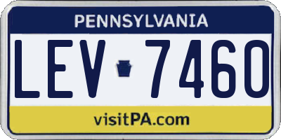 PA license plate LEV7460
