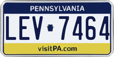 PA license plate LEV7464
