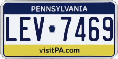 PA license plate LEV7469