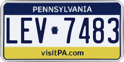 PA license plate LEV7483
