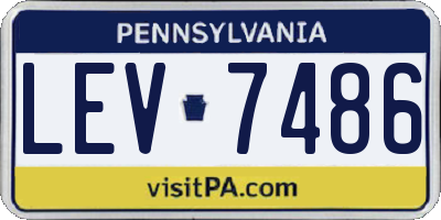 PA license plate LEV7486