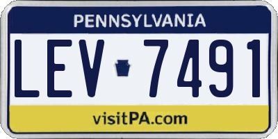 PA license plate LEV7491