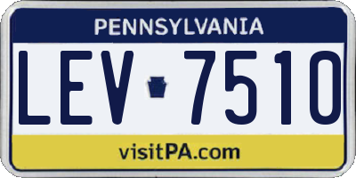 PA license plate LEV7510