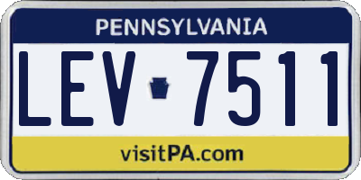 PA license plate LEV7511