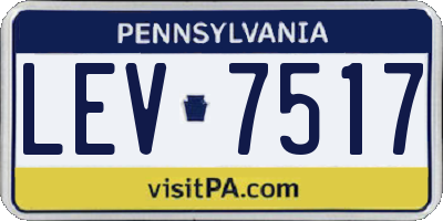 PA license plate LEV7517