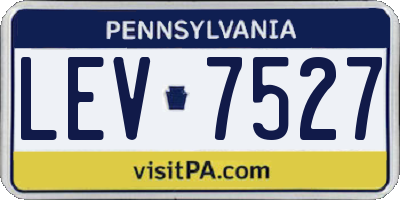 PA license plate LEV7527