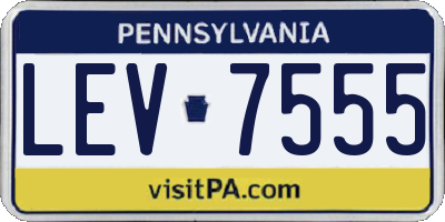 PA license plate LEV7555