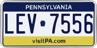 PA license plate LEV7556