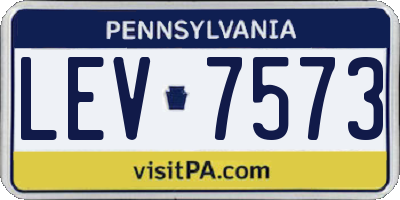 PA license plate LEV7573