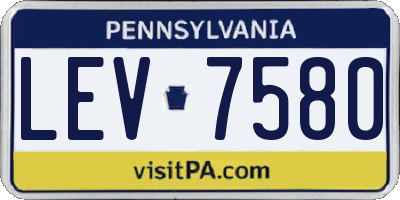 PA license plate LEV7580