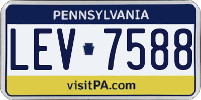 PA license plate LEV7588