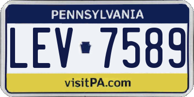 PA license plate LEV7589