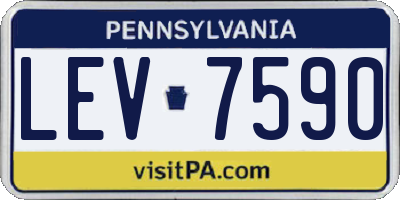 PA license plate LEV7590