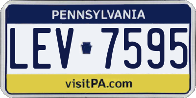 PA license plate LEV7595