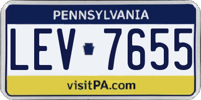 PA license plate LEV7655