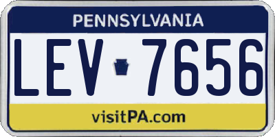 PA license plate LEV7656