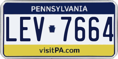 PA license plate LEV7664