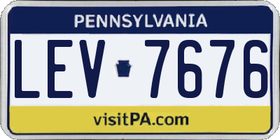 PA license plate LEV7676
