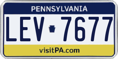 PA license plate LEV7677