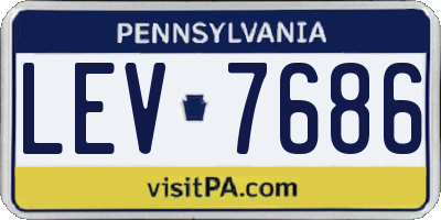 PA license plate LEV7686