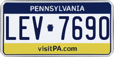 PA license plate LEV7690