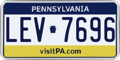 PA license plate LEV7696
