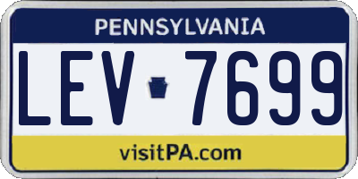 PA license plate LEV7699
