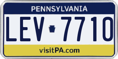 PA license plate LEV7710