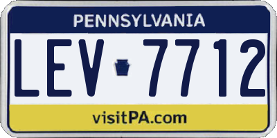 PA license plate LEV7712