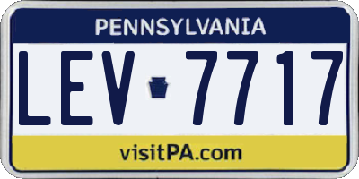 PA license plate LEV7717