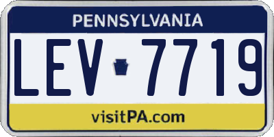 PA license plate LEV7719
