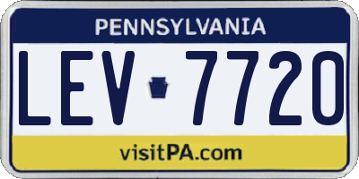 PA license plate LEV7720