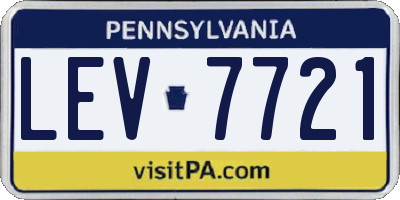 PA license plate LEV7721