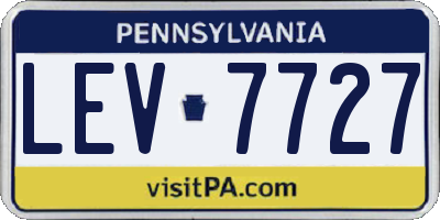 PA license plate LEV7727