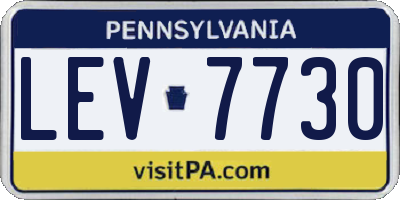 PA license plate LEV7730