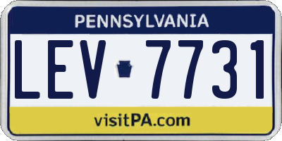 PA license plate LEV7731