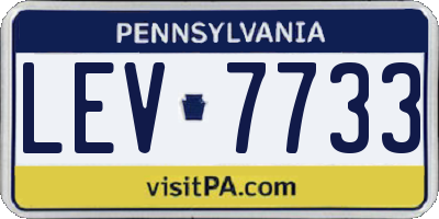 PA license plate LEV7733