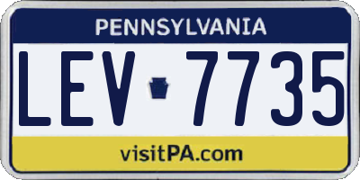 PA license plate LEV7735