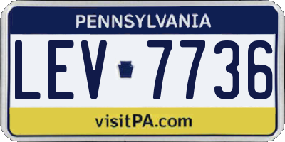 PA license plate LEV7736