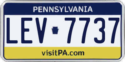PA license plate LEV7737