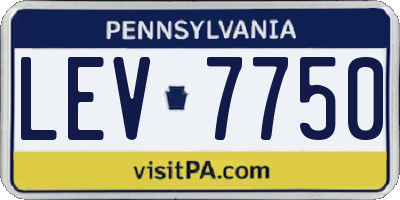 PA license plate LEV7750