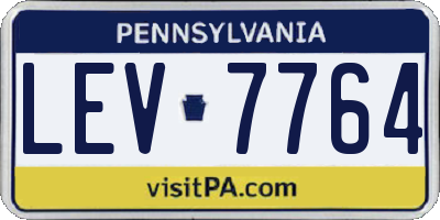 PA license plate LEV7764