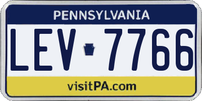 PA license plate LEV7766