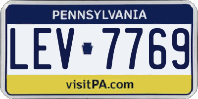 PA license plate LEV7769