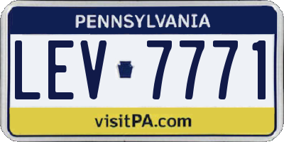PA license plate LEV7771