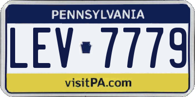 PA license plate LEV7779
