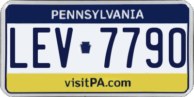 PA license plate LEV7790