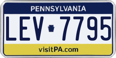 PA license plate LEV7795