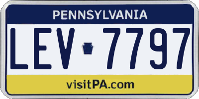 PA license plate LEV7797